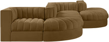 Load image into Gallery viewer, Rummi - Rounded Velvet Performance Fabric Upholstered 6 Piece Modular Sectional
