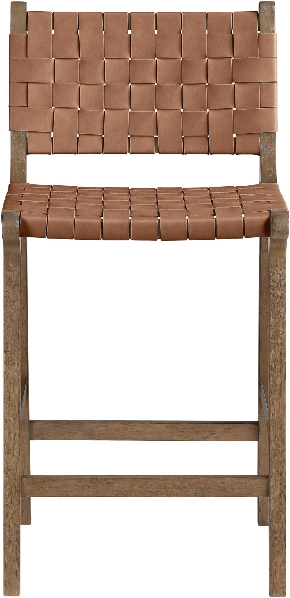 Entwine - Vegan Leather Upholstered Counter Stool - Painted Brown