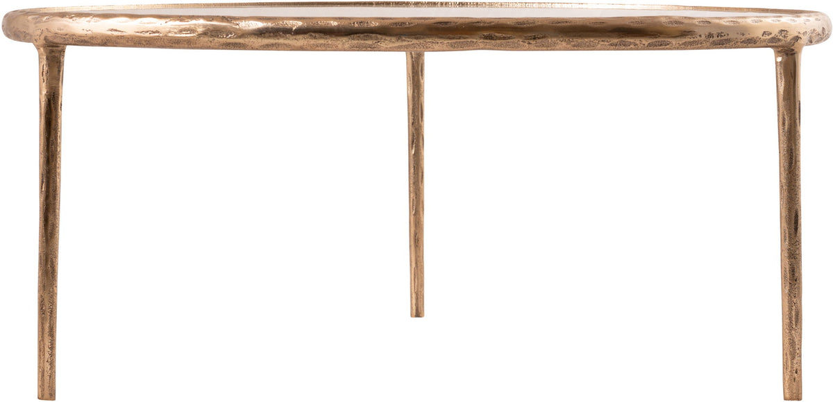Evren - Glass Top And Aluminum Base Coffee Table