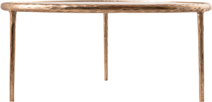 Evren - Glass Top And Aluminum Base Coffee Table