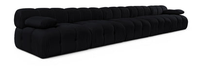 Orin - Velvet 5 Piece Modular Armless Sofa