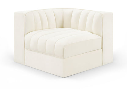 Rummi - Velvet Performance Fabric Upholstered Modular Corner Chair