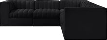 Load image into Gallery viewer, Rummi - Symmetrical Velvet Performance Fabric Upholstered 5 Piece Modular Sectional
