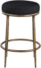 Load image into Gallery viewer, Ferro - Upholstered Backless Counter Stool With Brushed Gold Base
