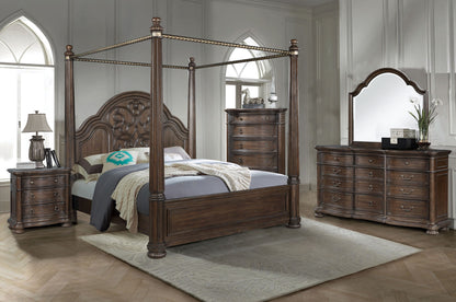 Tuscany - 5 Drawer Chest - Warm Mahogany