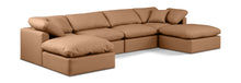 Load image into Gallery viewer, Indulge - Faux Leather 6 Piece Modular Double Chaise Sectional
