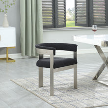 Load image into Gallery viewer, Romeo - Boucle Dining Chair With Silver Base (Set of 2)
