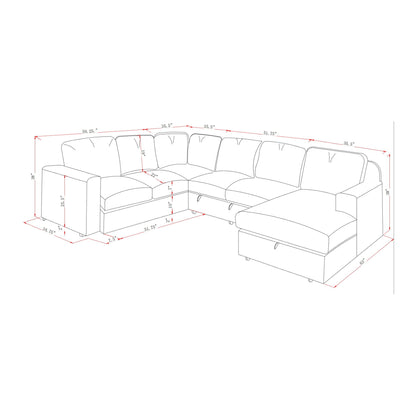 Melody - Contemporary Design Sectional Sofa