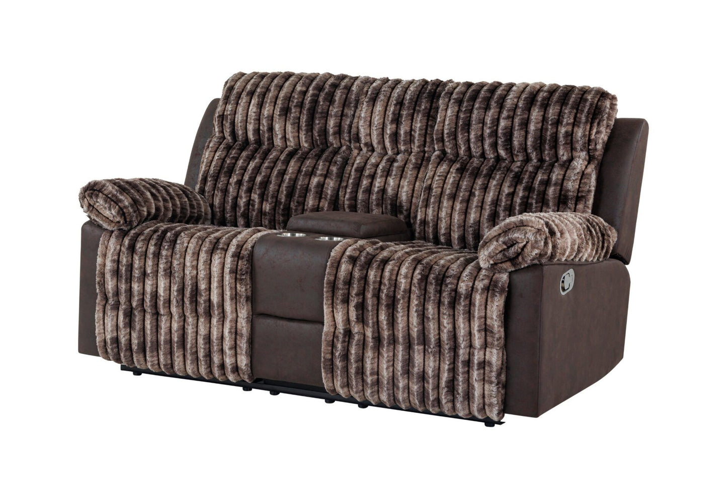 U6028 - Reclining Sofa / Console Reclining Loveseat - Brown