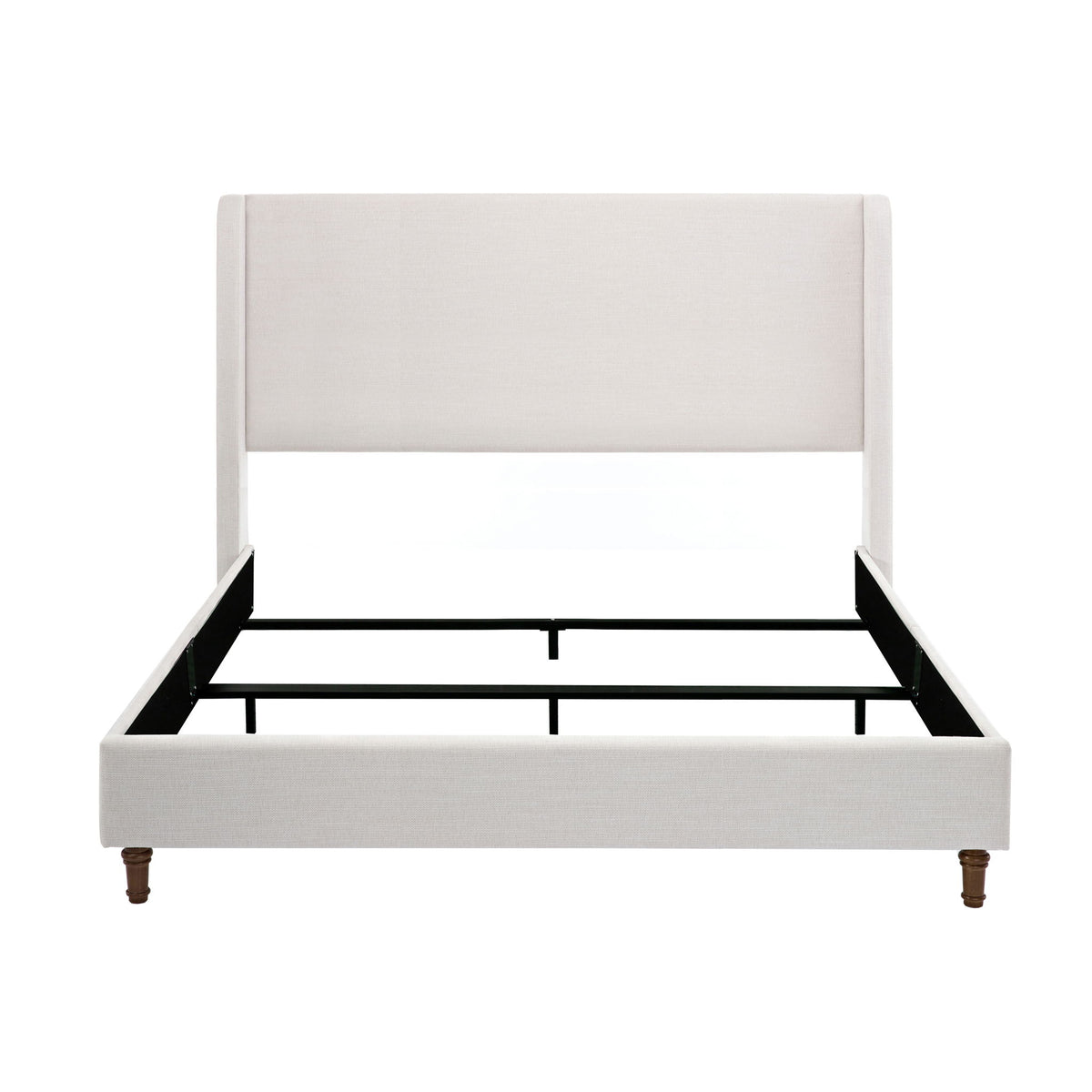 Hayden - King Size Upholstered Wingback Bed With And Tall 54" Headboard - Ivory - Ego Home Furniture