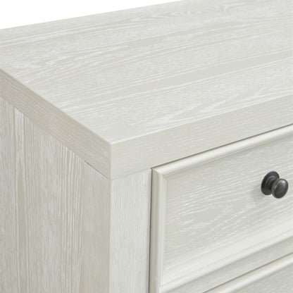 8 Drawer Dresser With Classic Framed Fronts And Smooth Glides - White