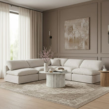 Load image into Gallery viewer, Indulge - Linen 5 Piece Modular Corner Armless Sectional
