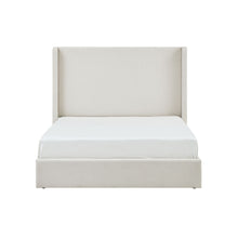 Load image into Gallery viewer, Carmen - King Size Upholstered Wingback Bed - Ivory
