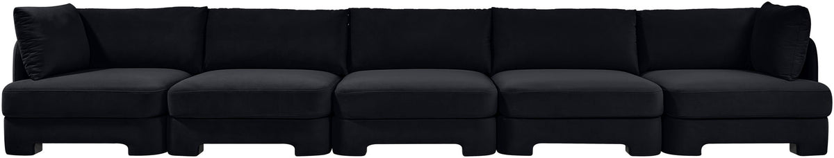 Hammond - Velvet Performance Fabric Upholstered 5 Piece Sofa