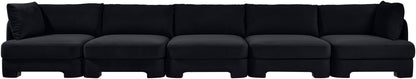 Hammond - Velvet Performance Fabric Upholstered 5 Piece Sofa