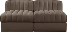 Load image into Gallery viewer, Rummi - Velvet Performance Fabric Upholstered 2 Piece Modular Armless Loveseat
