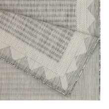 Load image into Gallery viewer, Sunshine - 5'3" X 7'3" Indoor &amp; Outdoor Area Rug - Silver - Polypropylene
