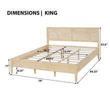 Load image into Gallery viewer, Classic Platform Bed Frame With Panel Headboard
