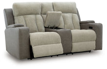 Load image into Gallery viewer, WhipLash - Power Reclining Loveseat With Console / Adj Headrest - Sisal
