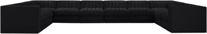 Rummi - Velvet Performance Fabric Upholstered 10 Piece Modular Sectional