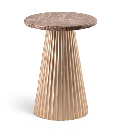 Cindra - Genuine Marble Top And Iron Base Table
