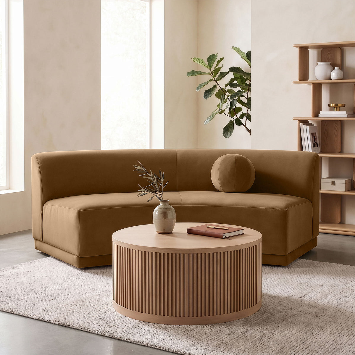 Avra - Velvet Performance Fabric Upholstered Armless Sofa