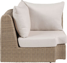 Load image into Gallery viewer, Seacrest - Olefin Water Resistant Fabric And Wicker Outdoor Patio Corner Chair
