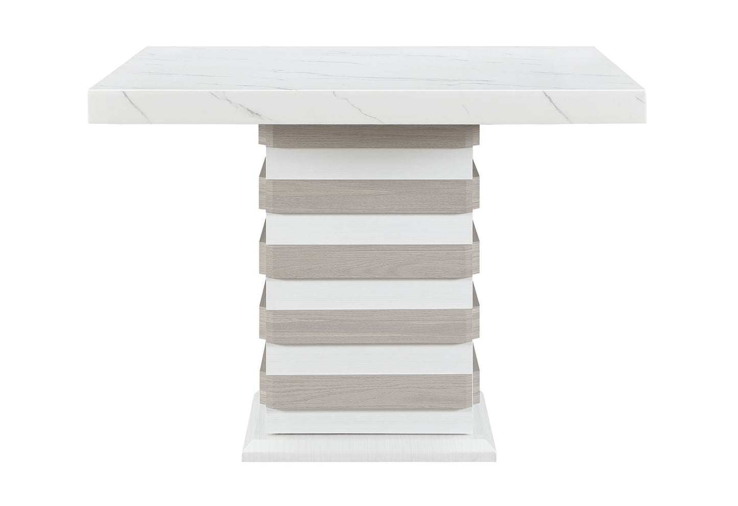 D2507 - Bar Table With Hidden Storage In The Base - White