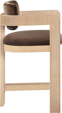 Load image into Gallery viewer, Sacha - Velvet Stool With Natural Base
