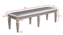Load image into Gallery viewer, Crown Mark Klina Glam Dining Bench in Light Gray image
