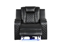 Load image into Gallery viewer, Galaxy Home Benz LED &amp; Power Recliner Chair in Black
