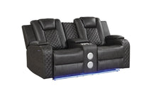 Load image into Gallery viewer, Galaxy Home Benz LED &amp; Power Reclining Loveseat in Gray image
