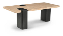 Load image into Gallery viewer, Ravenna - Genuine Travertine Top And Oak Wood Base Table
