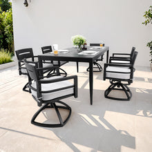 Load image into Gallery viewer, Modern Outdoor Patio Dining Set With Table And Chairs With Sunbrella Cushions
