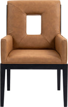 Load image into Gallery viewer, Gwendolyn - Faux Leather Dining Arm Chair With Black Frame

