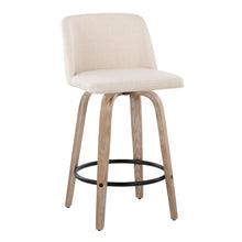 Load image into Gallery viewer, Toriano - Contemporary Fixed-Height Counter Stool &amp; Swivel With Round Footrest (Set of 2)
