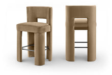 Load image into Gallery viewer, Zuno - Velvet Performance Fabric Upholstered Bar Stool (Set of 2)
