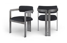 Load image into Gallery viewer, Aurum - Vegan Leather Upholstered Dining Chair With Gray Base (Set of 2)
