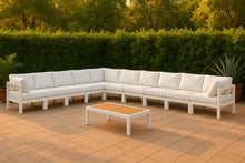 Load image into Gallery viewer, Nizuc - Outdoor Patio 10 Piece Modular Sectional With White Frame
