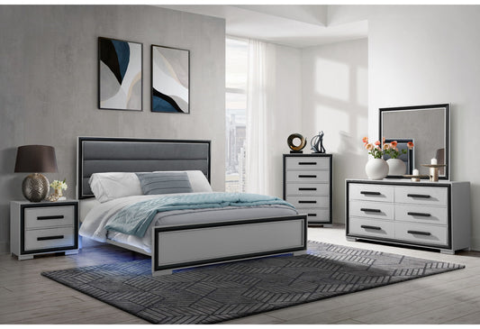 Amelia - Nightstand - Gray / Black