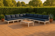 Load image into Gallery viewer, Nizuc - Outdoor Patio 9 Piece Modular Sectional With White Frame
