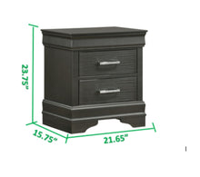Load image into Gallery viewer, Galaxy Home Brooklyn Nightstand in Gray - Ego Home Furniture

