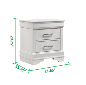 Galaxy Home Brooklyn Nightstand in White - Ego Home Furniture