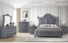 Load image into Gallery viewer, Crown Mark Furniture Voltare Queen Bed in Dark Grey
