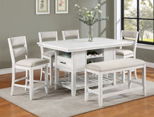 Load image into Gallery viewer, Crown Mark Furniture Wendy Counter Height Chair in White (Set of 2)
