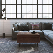 Load image into Gallery viewer, Shay - Large Square Coffee Table Storage Ottoman Mid-Century Style
