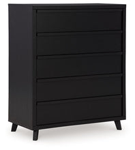Load image into Gallery viewer, Danziar - Five Drawer Wide Chest - Black
