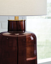 Load image into Gallery viewer, Mette - Glass Table Lamp - Brown / Gold Finish
