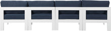 Load image into Gallery viewer, Nizuc - Outdoor Patio 4 Seat Armless Modular Sofa With White Frame
