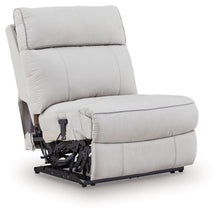 Load image into Gallery viewer, Social Pointe - Power Armless Recliner With Adjustable Headrest - Pearl / Ash
